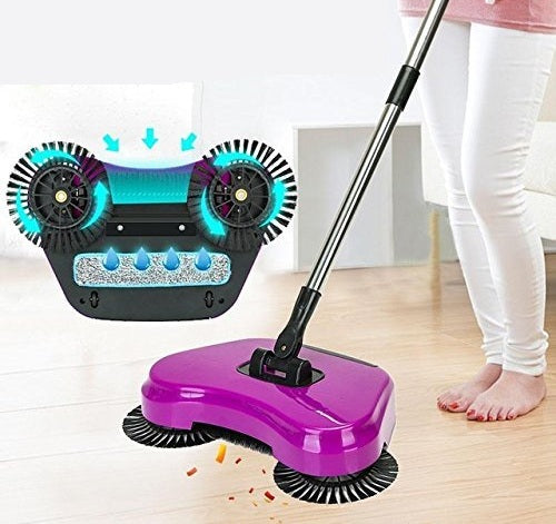 🧹✨ Magic 360° Floor Sweeper – Manual Rotating Cleaning Brush for Home & Office 🌪️🏠