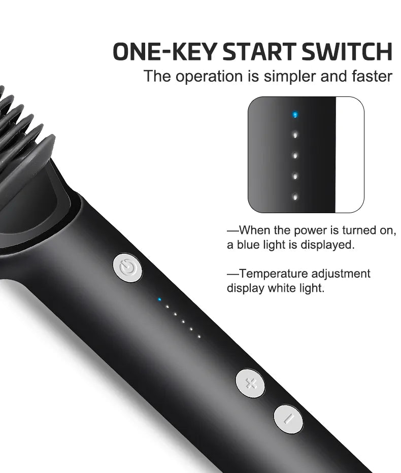 🔥 Electric Hair Straightening Comb – Fast & Safe Styling Brush