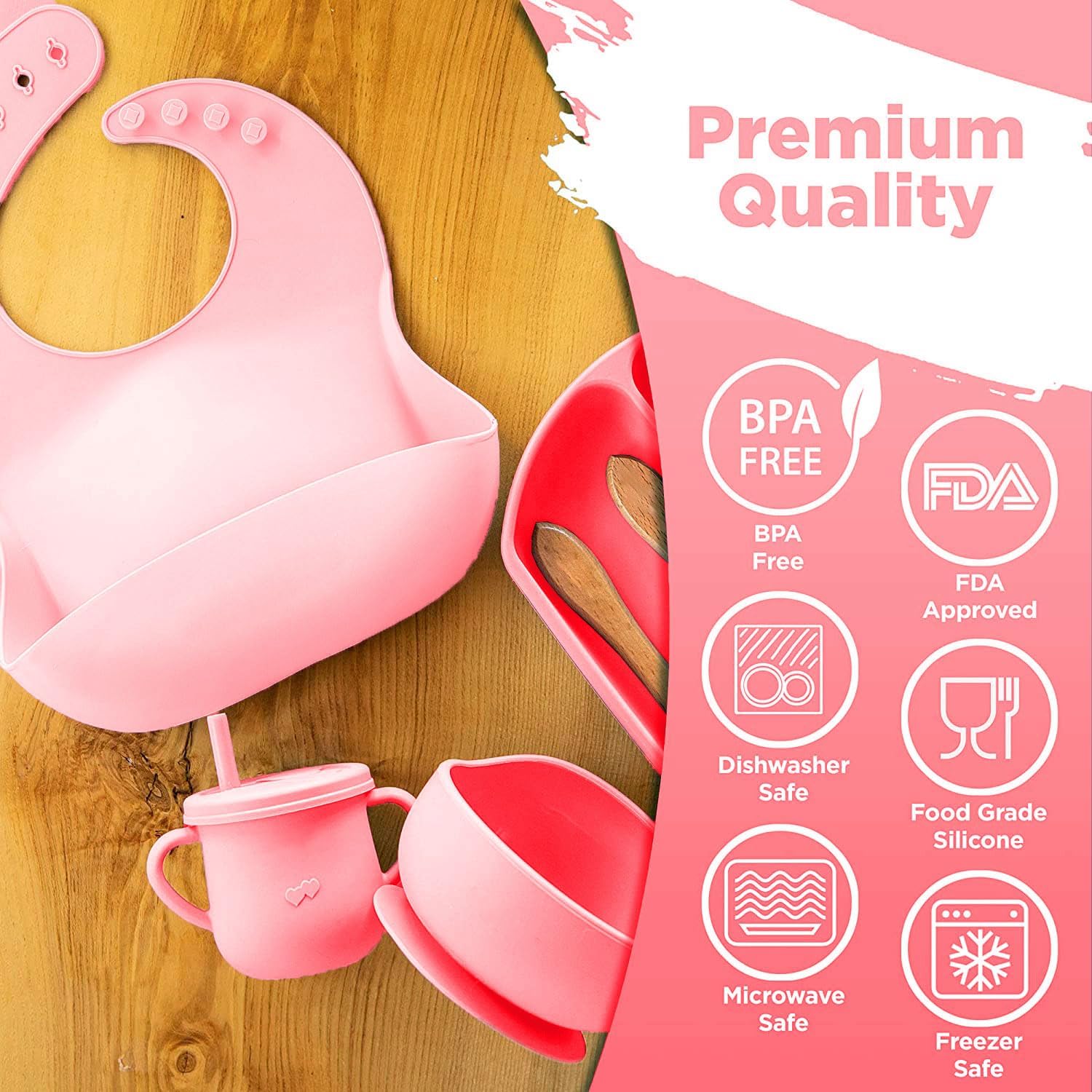 🥄 7-Piece Silicone Baby Cutlery Set – Safe Feeding Kit for Toddlers 👶 BPA-Free