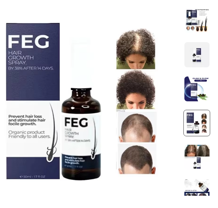 🌿✨ FEG Hair Growth Spray – Stop Hair Fall, Regrow Naturally & Strengthen Roots 💧💪